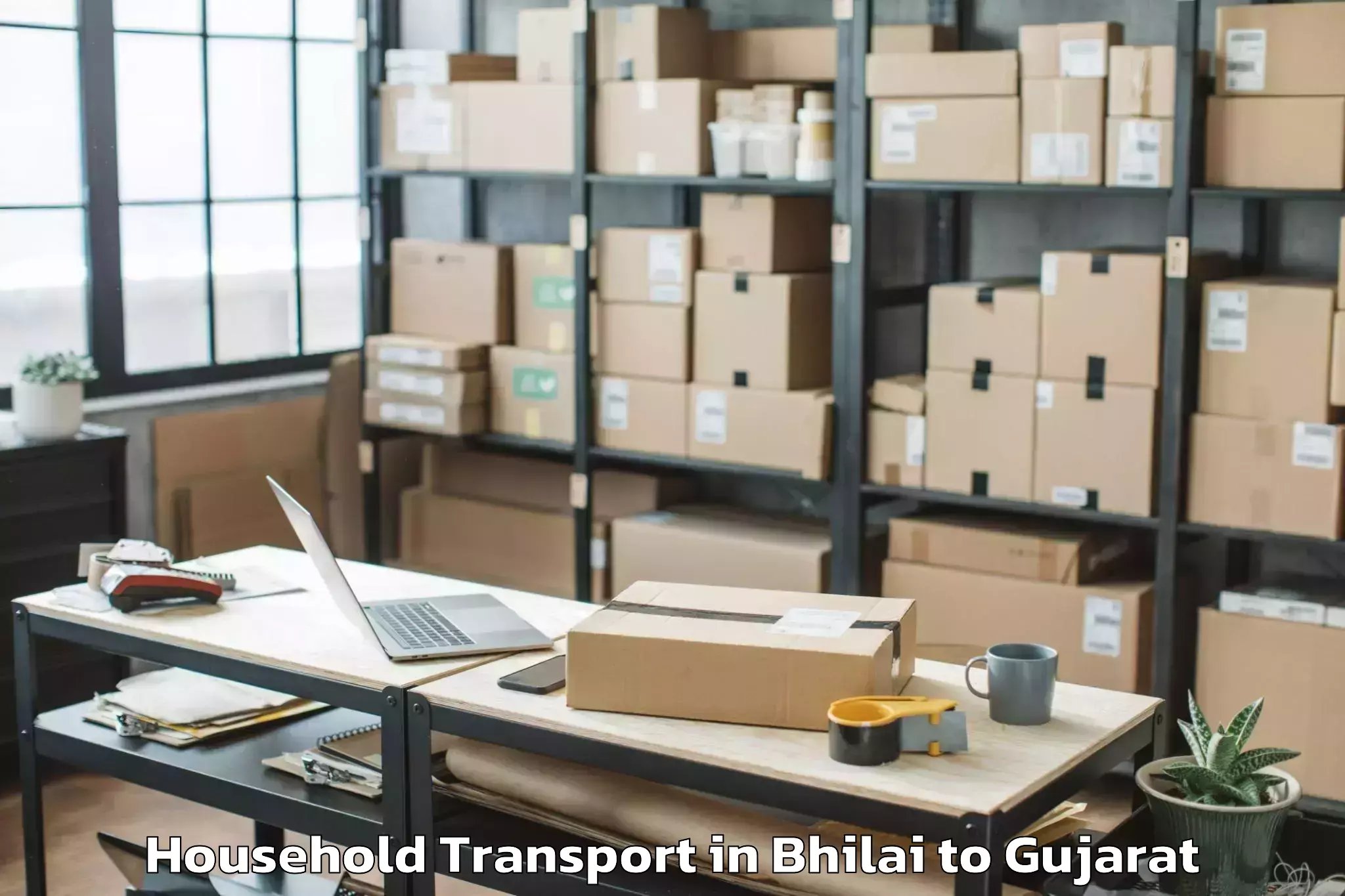 Quality Bhilai to Kheralu Household Transport